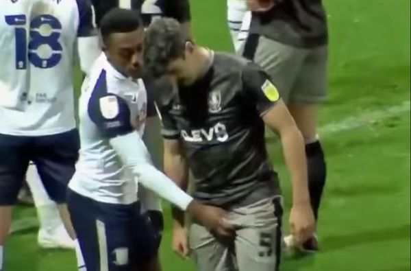 Watch: British Soccer Player Banned for Grabbing Opposing Player's Crotch