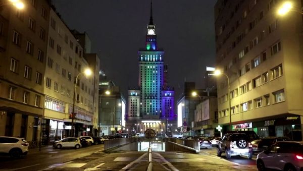 Polish Buildings Lit in Pride Colors, Activists Say There's More Work to Do
