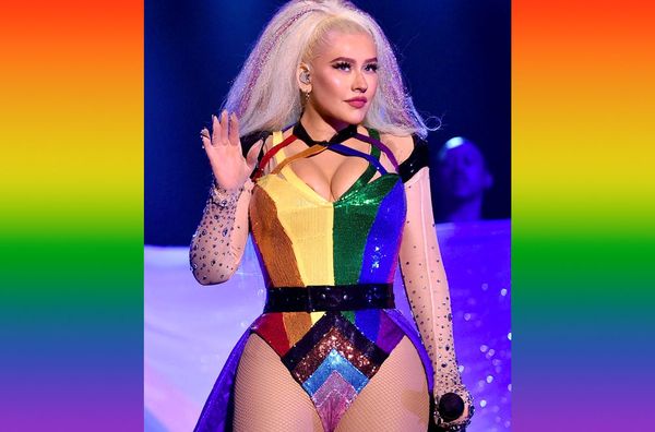 Christina Aguilera Straps One On at LA Pride