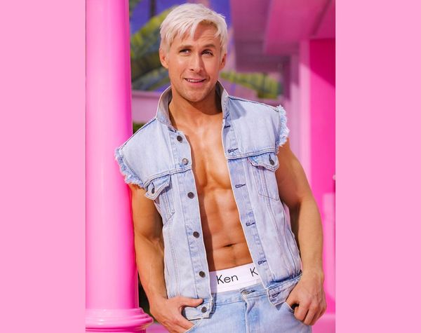 First Look: Ryan Gosling's Bleach-Blond Ken Doll Transformation