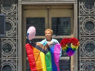 Harvey Milk praised at Oakland Pride flag raising