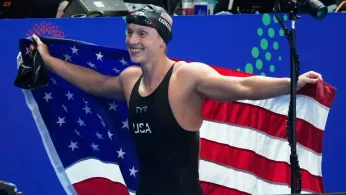 Katie Ledecky Remains Unbeatable in the 1,500 Freestyle Taking the Title Again at the Worlds