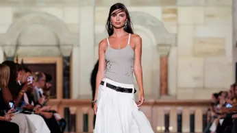 Tory Burch Takes Her Latest Collection to the Bank for New York Fashion Week Show