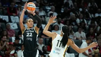 Wilson Scores 25 Points As Aces Even WNBA Semifinal Series at 1-1 With Blowout Win Over Fever
