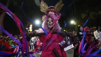 LGBTQ+ Collective Walks in Mexico City's Catrinas March in Push for Visibility
